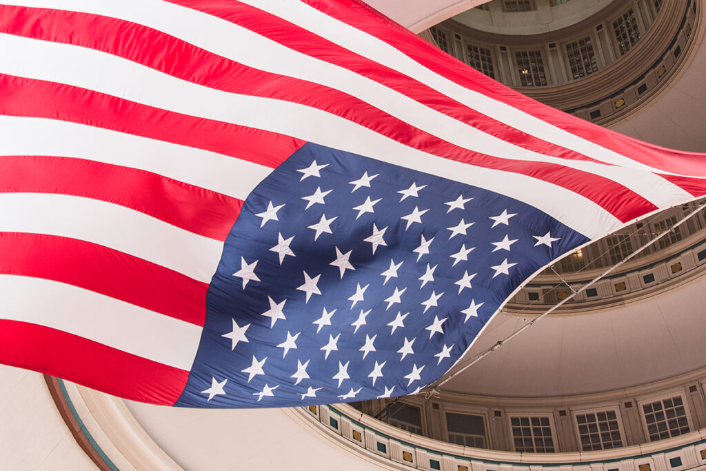 negative-space-american-flag-interior-building